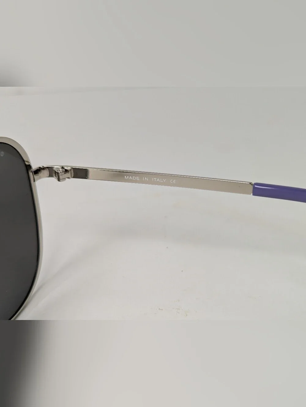 Authentic VTG Y2K Chanel 4198-T Aviator Sunglasses Silver Purple Case &  Cloth